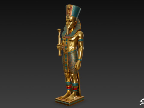 Patung Firaun Amenhotep Model 3D