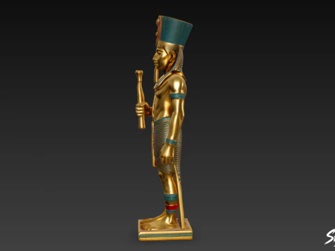 Pharaoh Amenhotep Statue 3D Model