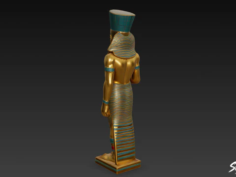 Pharaoh Amenhotep Statue 3D Model