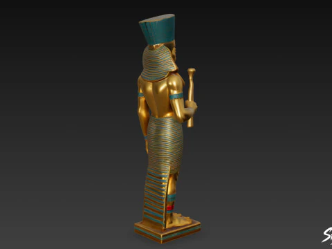 Pharaoh Amenhotep Statue 3D Model