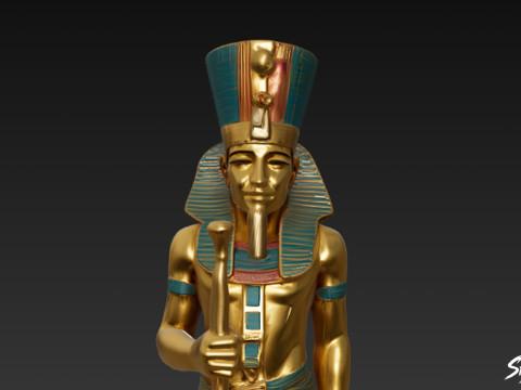 ファラオ アメンホテプ像 3Dモデル