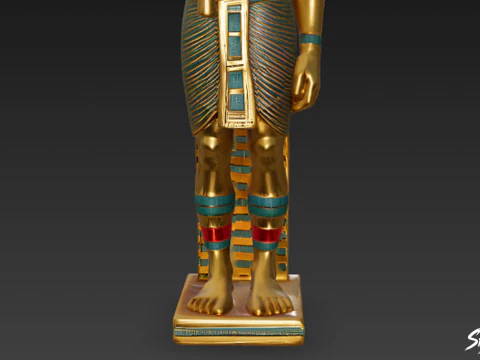 Pharaoh Amenhotep Statue 3D Model