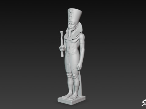 ファラオ アメンホテプ像 3Dモデル