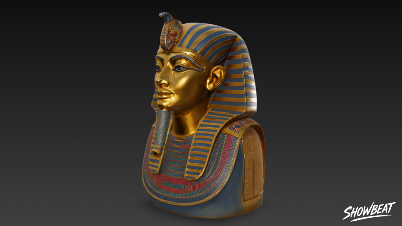 Máscara de faraón de Tutankamón Modelo 3D .c4d .max .obj .3ds .fbx .stl .blend 