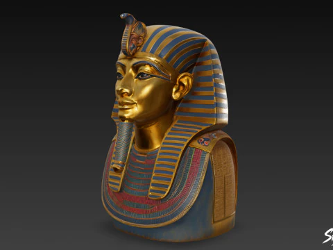 Maschera del faraone di Tutankhamon Modello 3D
