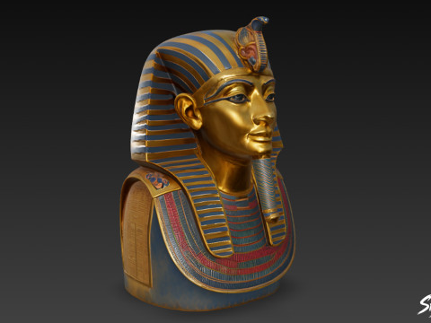 Máscara de faraón de Tutankamón Modelo 3D