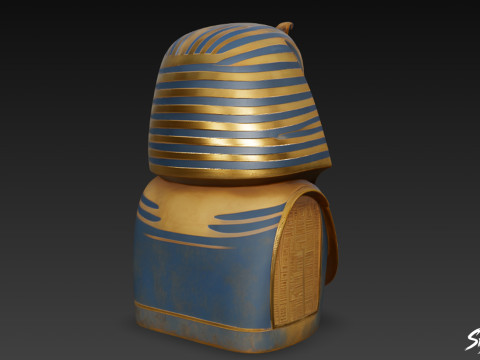 Máscara de faraón de Tutankamón Modelo 3D