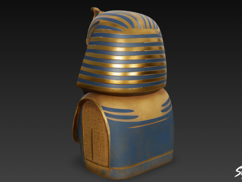 Máscara de faraón de Tutankamón Modelo 3D