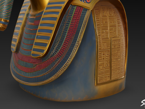 Máscara de faraón de Tutankamón Modelo 3D