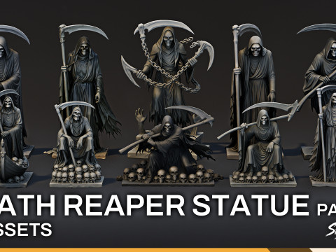 Pack de statues de la Faucheuse de la mort Modèle 3D