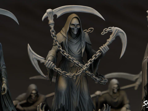 Death Reaper Statue Pack 3D Model