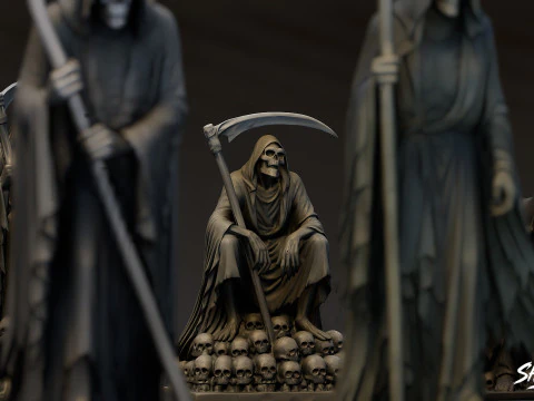 Death Reaper Statue Pack 3D Model