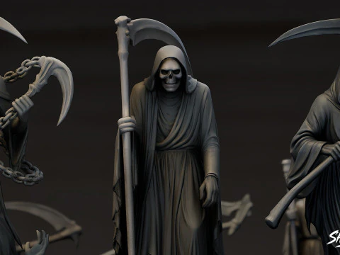 Death Reaper Statue Pack 3D Model