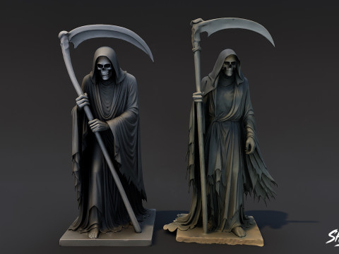Набор статуй Жнеца Смерти 3D Модель