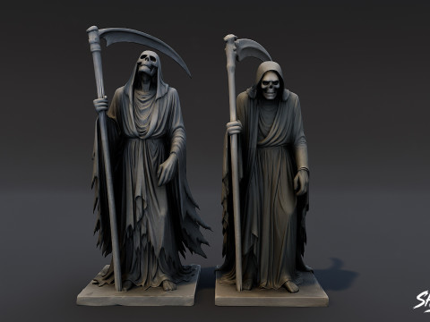 Набор статуй Жнеца Смерти 3D Модель