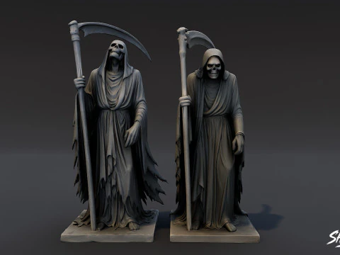 Death Reaper Statue Pack 3D Model