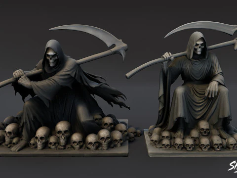 Death Reaper Statue Pack 3D Model