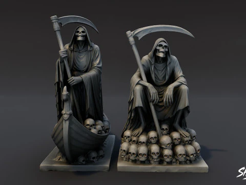 Death Reaper Statue Pack 3D Model