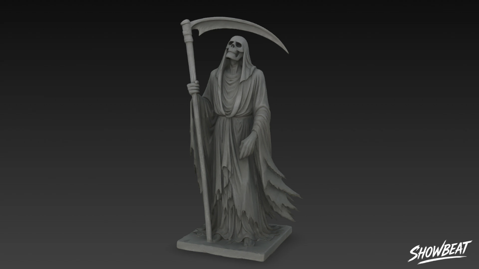 Death Reaper Statue Ascension Pose 3D Model .c4d .max .obj .3ds .fbx .stl .blend 