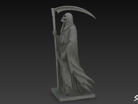 Death Reaper Statue Ascension Pose 3D Model