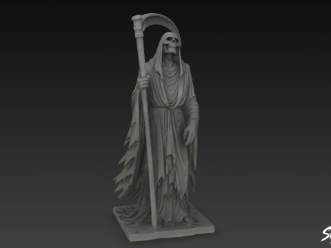 Death Reaper Statue Ascension Pose 3D Model