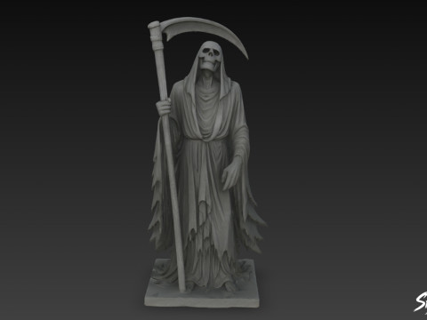 Death Reaper Statue Ascension Pose 3D Model