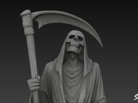 Death Reaper Statue Ascension Pose 3D Model