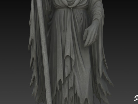 Death Reaper Statue Ascension Pose 3D Model
