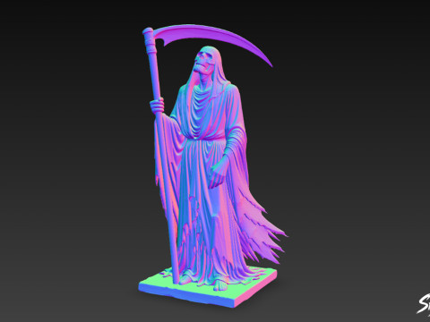 Death Reaper Statue Ascension Pose 3D Model