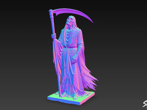 Death Reaper Statue Ascension Pose 3D Model