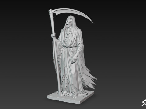 Death Reaper Statue Ascension Pose 3D Model
