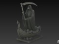 Death Reaper Statue Ferryman Pose 3D Модель