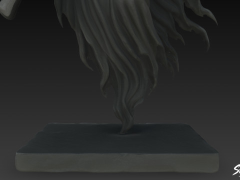 Pose flottante de la statue de la Faucheuse de la mort Modèle 3D