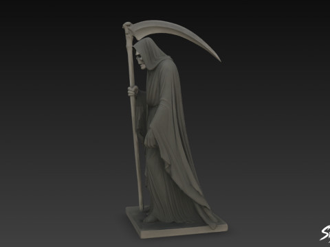 Death Reaper Standbeeld Rouw Pose 3D Model