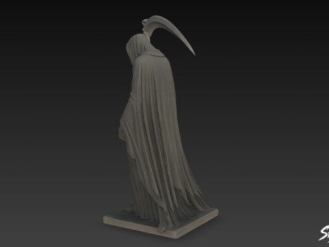Death Reaper Standbeeld Rouw Pose 3D Model