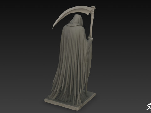 Death Reaper Standbeeld Rouw Pose 3D Model