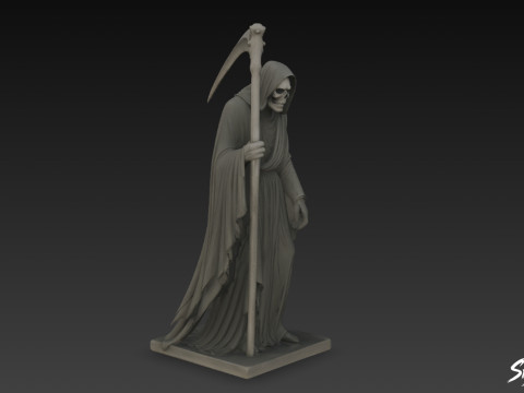 Death Reaper Standbeeld Rouw Pose 3D Model