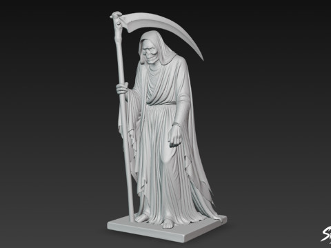 Death Reaper Standbeeld Rouw Pose 3D Model