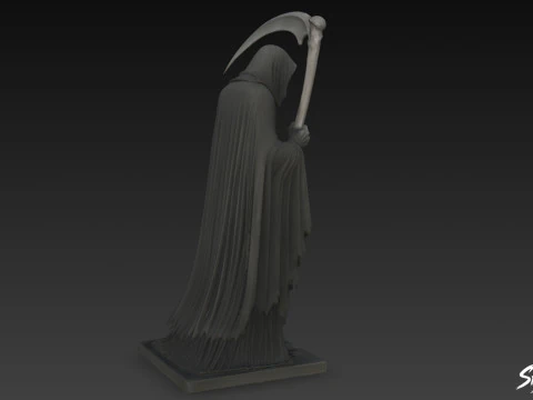 Death Reaper Statue Silent Pose 3D Model
