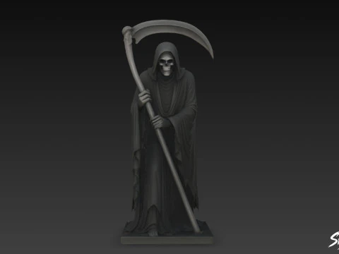 Death Reaper Statue Silent Pose 3D Model