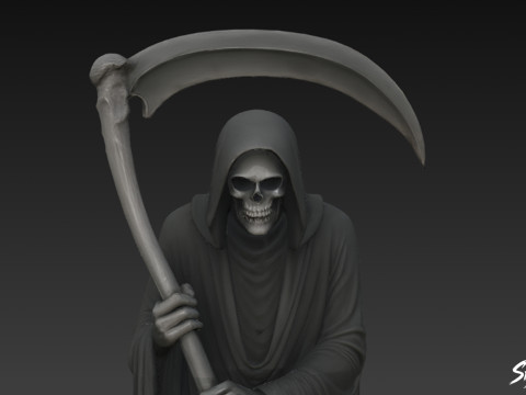 Death Reaper Statue Stille Pose 3D Modell