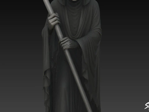 Death Reaper Statue Silent Pose 3D Model