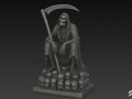 Death Reaper Statue Throne Pose 3D Модель