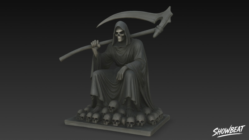 डेथ रीपर प्रतिमा सरदार मुद्रा 3D मॉडल .c4d .max .obj .3ds .fbx .stl .blend 