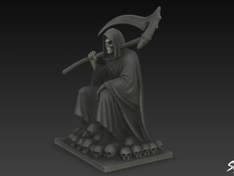 डेथ रीपर प्रतिमा सरदार मुद्रा 3D मॉडल