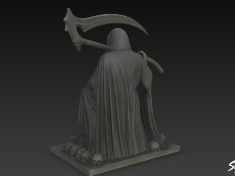 डेथ रीपर प्रतिमा सरदार मुद्रा 3D मॉडल