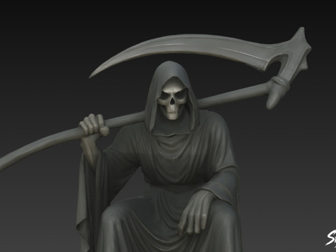 डेथ रीपर प्रतिमा सरदार मुद्रा 3D मॉडल
