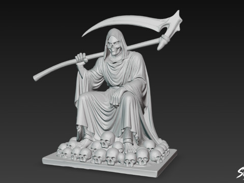 डेथ रीपर प्रतिमा सरदार मुद्रा 3D मॉडल