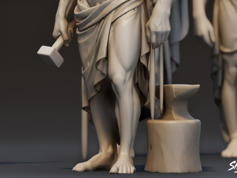 Pakiet posągów boga olimpijskiego Model 3D