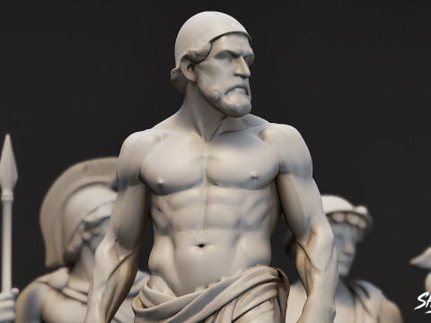 Pakiet posągów boga olimpijskiego Model 3D